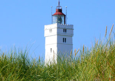 Der Leuchtturm von Blåvandshuk in Dänemark