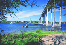 Sundbrücke in Svendborg, Fünen, Dänemark