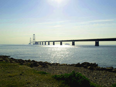 Brücke über den Großen Belt von Nyborg nach Korsør in Dänemark