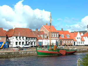 Hafen in Ribe, Dänemark